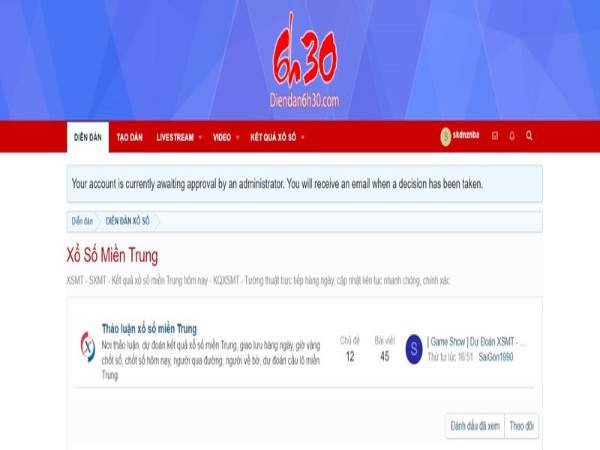 Chuyên mục thảo luận xsmt được cung cấp tại diễn đàn 6h30.com
